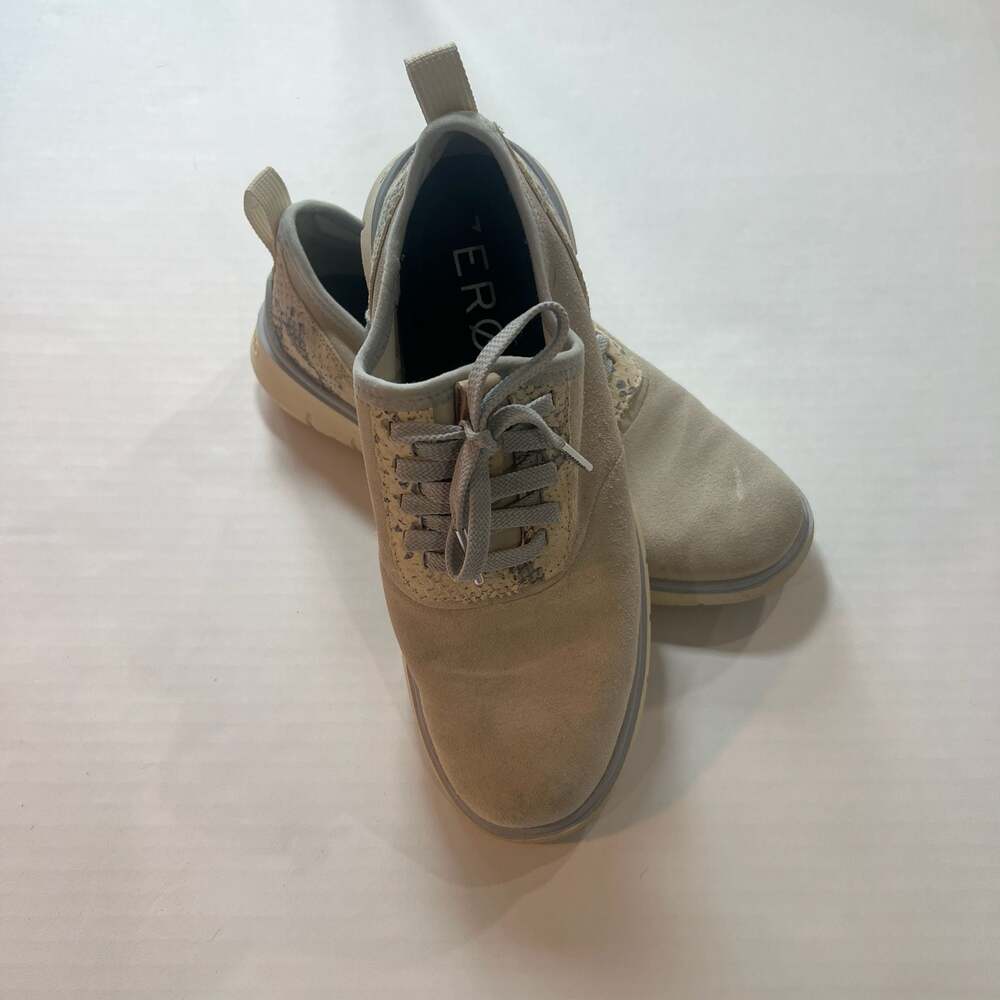 Cole Haan Women's Generation Zerogrand Reptilia Ivory Suede Sneakers size 7